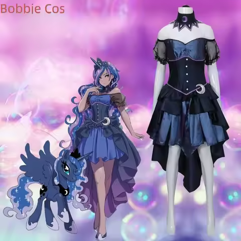 Bobbie Cos Woona Princess Luna Cosplay Costume Halloween Christmas Comic con Game Anime Party Custom