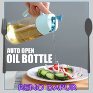 GLASS OIL BOTTLE AUTO OPEN COOKING OIL BOTTLE OIL DISPENSER Sauce Bottle Glass Storage Bottle Season