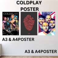 COLDPLAY PREMIUM AESTHETIC WALL POSTER GLOSSY A4 SIZE