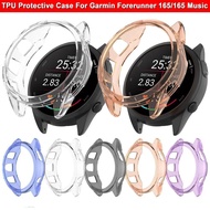 Soft Bumper Shell Case for Garmin Forerunner 165/Forerunner 165 Music TPU Screen Protector Frame Cov