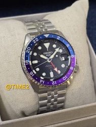 日本版  Seiko 5 Sports  GMT  SBSC021  江户紫 紫藍圈  SKX series 直徑42.5mm  automatic watch  機械錶 上鍊錶 自動錶  100米防