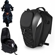 38L Motorcycle Tail Bag - Waterproof Helmet Backpack for Rear Seat, Durable Riding Gear for Men & Wo