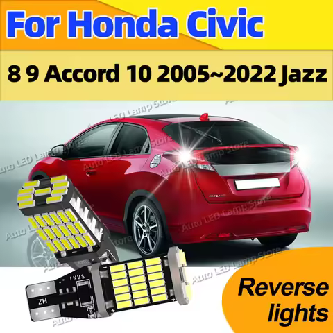 For Honda Civic 8 9 Accord 10 2005-2022 20111 2012 2013 2014 Jazz Canbus T15 LED Bulbs Auto Bcakup R