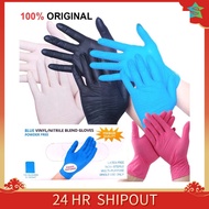 Pink Nitrile Gloves Black White 100pcs Blue Latex Non Sterile Disposable Blue Gloves Box