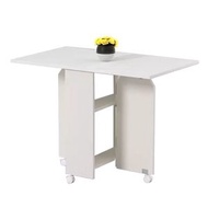 1.0米移動版摺疊餐桌  摺疊餐枱連椅 摺疊式餐枱   規格 白色 [平行進口]