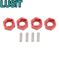 LUSIT 4Pcs 7mm Hex Wheel Hubs Adapter, Aluminum Easy Installation RC Wheel Hex Drive Adapter, Durabl