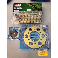 Y15ZR Y15ZR FZ150I RKM 415 SPROCKET SET WITH ORING CHAIN STEEL