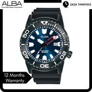 Alba Active Quartz AG8M11X1 AG8M11 Dark Blue dial Black Case Silicone Strap Men Watch