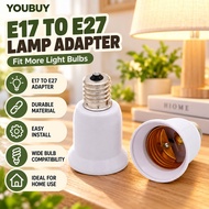 E17 Lamp Socket E17 to E27 LED Halogen CFL Light Bulb Lamp Adapter