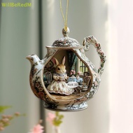 [WillBeRedM] Easter Home Decor Items Rabbit In Teacup Warm Home 2d Acrylic Pendant Backpack Pendant 