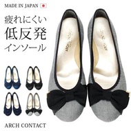 日本製🇯🇵ARCH CONTACT蝴蝶結圓頭休閒跟鞋