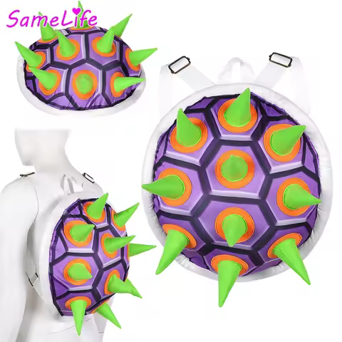 Turtle Bowser Koopa Bag Cosplay Fantasy Shell Backpack Anime Game Men Costume Disguise Accessories H