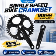 Bike Crankset 32T/34T/36T/40T Single Speed Crank MTB BMX Steel Chainwheel