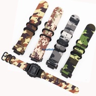 Compatible With Casio G-SHOCK Strap Modified Adapter Small Square DW5600GA110 Camouflage Nylon 0703