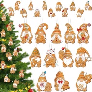 24 Wooden Gingerbread Man Dwarf Ornament Hanging Christmas Dwarf Decoration Elf Dwarf Hanging Decora