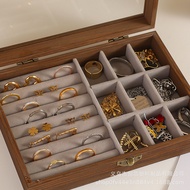 [High Quality] Jewelry Box Walnut Wood Grain Bracelet Jewelry Storage Box Bracelet Exquisite Solid W