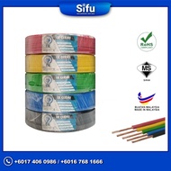 IZ 1.5mm / 2.5mm PVC Insulated Cable, Sirim Approved 100 Meter Pure Copper