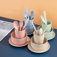 6 in 1 Cutlery Set Cutlery/ Cup Spoon Bowl Plate Cutlery Set KB03