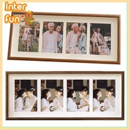 [InterfunS] 8x20 Wood Picture Frame - 8x20 Photo Frame With Mat Display 4Pcs 4x6 Photos, 4x6 Picture