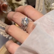 Mois Women's Ring with 10mm stone, Material 925 Italian Silver with Platinum V71