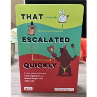 That Escalated Quickly Game Party Game Family Game Board Game Card Game