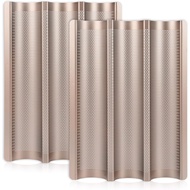 1pcs Baguette Pans for Baking 15" x 11", Carbon Steel 3 Loaf Nonstick Baguette Baking Tray for Frenc