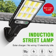 New Outdoor Solar Powered LED Street Light, Human Sensing Courtyard Light, Home Lighting, Remote Con