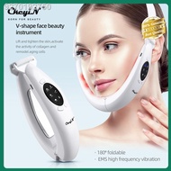 (HOT） CkeyiN EMS Facial Slimming Massager V-Face Shaping Massage Instrument for Anti-Aging Anti-Wrin