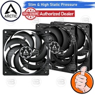 [CoolBlasterThai] ARCTIC P12 SLIM PWM PST BLACK (120 mm.) X3 Value Pack PC Fan Case ประกัน 6 ปี