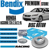 Original Bendix Front Set And Rear Disc Rotor - Honda Accord T2A/T2M 2.0/2.4L 2013 BR9563 BR9564