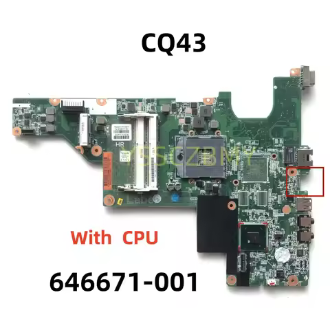 Laptop motherboard For HP CQ43 CQ57 430 431 435 630 635 CQ43 Mainboard 646177-001 646177-501 HM65 Wi