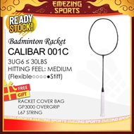 (READY STOCK) 3D Calibar 001C 3UG6 Badminton Racquet Unstrung (Free String & Grip & Cover Bag) - 风刃0