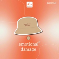 KIM&CO. ORIGINAL - emotional damage BUCKET HAT (KCH007) หมวกบัคเก็ต หมวกแฟชั่น กันแดด กันรังสี UV ใส