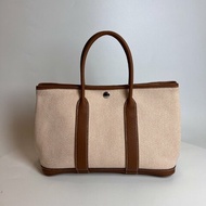 HERMES U刻 橘拚棕帆布GP30 TPM 包