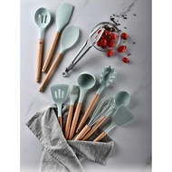 Set Senduk Dapur Silicone Kitchen Utensils Sudip Silikon Viral 12pcs (READY STOCK)