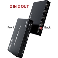 HDMI 2.0 Matrix 4x2 2x2 2x4 4K 60Hz Video Distributor with Audio Extractor HDR 3D HDMI Switch Splitt