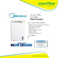 Midea 130L Chest Freezer MD-130WA/MD-RC151FZB (Net 99L)