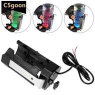 C5GOON Adjustable Motorcycle Scooter Handlebar Mount Cup Holder with USB Charging K1S6