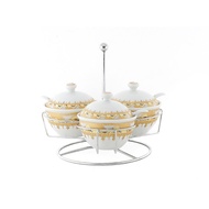 Vicenza Sambal Place B715 Camelia Sauce Serving Container 4.1 inch 225ml There Is A Spoon And Lid Be