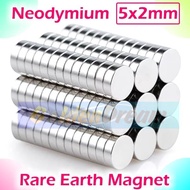Strong Neodymium Magnet 5x2mm Cylinder 5x2 mm 5mm x 2mm N52 dia 5 mm