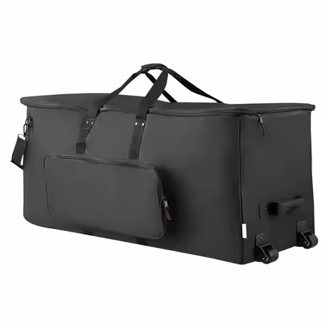 Electronic Drum Kit Bag, 600D, Padded Drum Bag with Wheels, Large 36.2 x 16.5 x 16.1 in Interior, Li