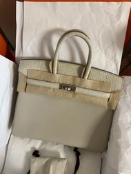 Hermes Birkin 25 冰川白 touch銀扣