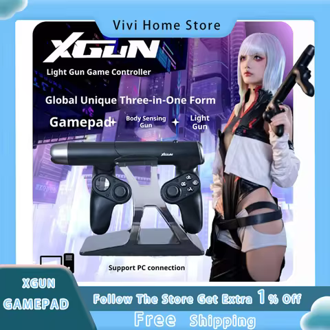 XGUN Light Sensing Wireless Bluetooth Game Controller 6ms Delay Gyroscope Body Sensing for PC Call o
