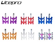 Litepro Bicycle Pedal Folding Bicycle 412 Bearing Pedal Pedal Lightweight Aluminum Alloy Universal Pedal