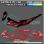 SUZUKI SATRIA FU 150 FACELIFT TYPE S MOTORCYCLE STRIPING STICKER SATRIA FU 150 FACELIFT TYPE SSUZUKI