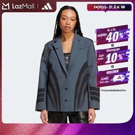 adidas ไลฟ์สไตล์ เสื้อเบลเซอร์พิมพ์ลาย Atlanta ผู้หญิง สีเทา IW3095