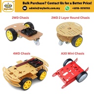 2WD, 4WD, A30 Acrylic / Aluminium Single / Double Layer 6V DC Motor Set Smart Robot Car Chassis Kit 