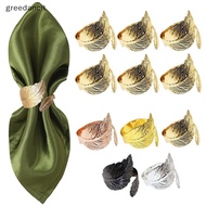 [greedancit] Napkin Rings, Napkin Rings Set Of 6, Shiny Metal Leaf Napkin Rings, Modern Fall Napkin 