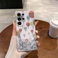 Hot Air Balloon Retro Fashion Premium Frosted Hard Case Suitable for Samsung S24/S23/S25 ULTRA/A54/A