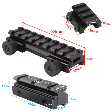 11mm To 20mm Dovetail To Picatinny Weaver Rail Conversion Scope Mount Base 20mm Rail Riser Mount for